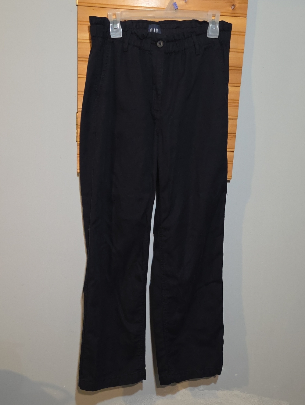 Gap Black Paperbag High Rise Wide Leg Trousers Size M